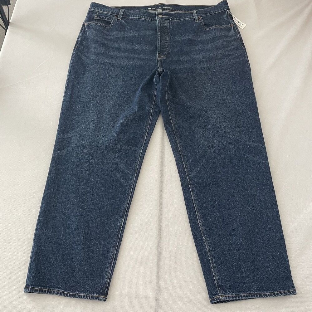 NWT Old Navy High-Rise Slouchy Straight Dark Wash Jeans Women Size 20